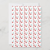 水彩熊ハート模様風船誕生日 招待状 (裏面)