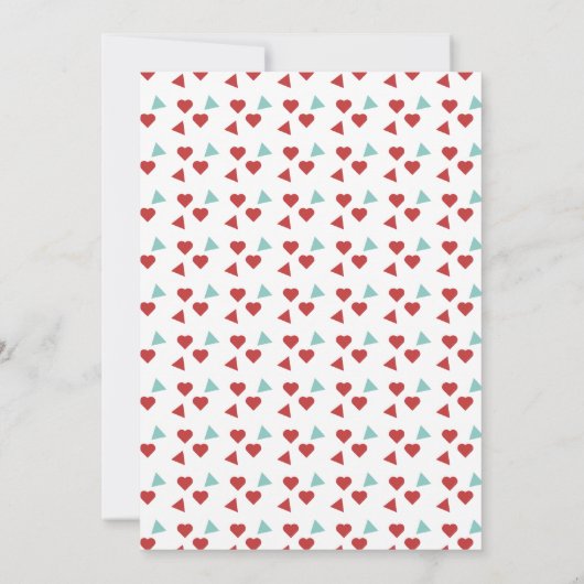 水彩熊ハート模様風船誕生日 招待状 (裏面)