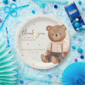 水彩熊素朴赤ちゃんシャワー ペーパープレート (パーティー)