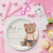 水彩熊素朴赤ちゃんシャワー ペーパープレート (パーティー)