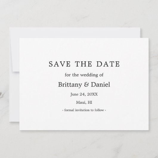 水彩熱帯の緑の写真保存日 セーブザデート (裏面)