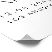 水彩熱帯の花の卒業パーティー ポスター (角)