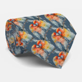 水彩熱帯オウム鳥類自然アート ネクタイ (ロール)