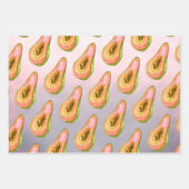 水彩熱帯グアバスイカのカクテル ラッピングペーパーシート (正面3)