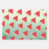 水彩熱帯グアバスイカのカクテル ラッピングペーパーシート (正面)