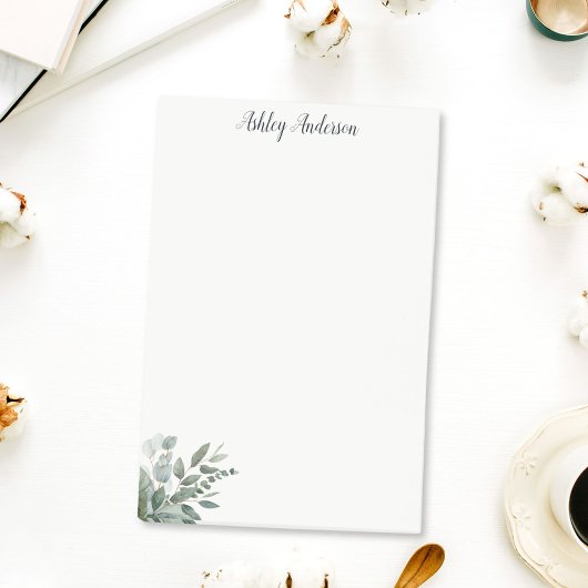 水彩熱帯グリーンセージユーカリ葉 ポストイット