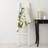 水彩熱帯ココナッツパターン シェルパブランケット (インサイチュ)