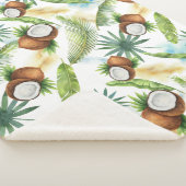 水彩熱帯ココナッツパターン シェルパブランケット (3/4)