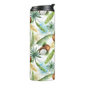水彩熱帯ココナッツパターン タンブラー (回転左)