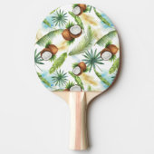 水彩熱帯ココナッツパターン 卓球ラケット (正面)