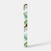 水彩熱帯ココナッツパターン iPhone 15ケース (左側面)