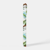 水彩熱帯ココナッツパターン iPhone 15ケース (右側面)