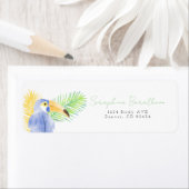 水彩熱帯トウカンオウム ラベル (インサイチュ)