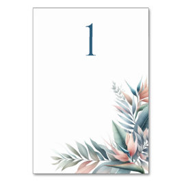 水彩熱帯ドリームズテーブ結婚ルカード テーブルナンバー