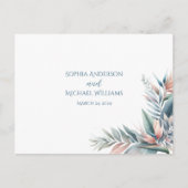 水彩熱帯ドリーム – ウェディングRSVP- ポストカード (正面)