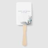 水彩熱帯ドリーム – 結婚式 プログラム ハンドファン (正面)