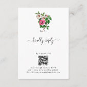 水彩熱帯ハイビスカス結婚夏期 エンクロージャーカード (正面)