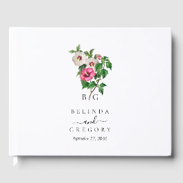 水彩熱帯ハイビスカス結婚夏期 ゲストブック