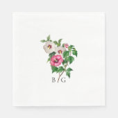 水彩熱帯ハイビスカス結婚夏期 スタンダードランチョンナプキン (正面)