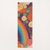 水彩熱帯ハワイアンビーチ ヨガマット (正面)