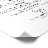 水彩熱帯バチェロレッテドリンクのメニューサイン ポスター (角)