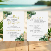 水彩熱帯バチェロレッテ週末の日程 招待状