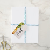 水彩熱帯パイナップルベビーシャワー ギフトタグ (より糸付き)