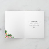 水彩熱帯パターン写真卒業 サンキューカード (内部)