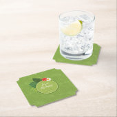 水彩熱帯パター感謝していングリーンID577 ペーパーコースター (インサイチュ)