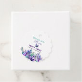 水彩熱帯パープルフローラブライダルブランチ フェイバータグ (インサイチュ)