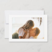 水彩熱帯パームツリーボホフォト結婚ズ 出欠カード (裏面)