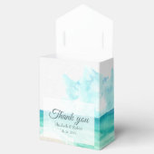 水彩熱帯ビーチとヤシ結婚の木 フェイバーボックス (オープン)