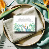 水彩熱帯ビーチの移動発表 エンクロージャーカード