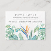 水彩熱帯ビーチの移動発表 エンクロージャーカード (正面)