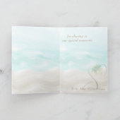 水彩熱帯ビーチサンキューカード サンキューカード (内部)