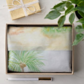 水彩熱帯ビーチティッシュペーパー 薄葉紙 (ギフト)