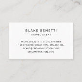 水彩熱帯ビーチパームツリーズ金ゴールド 名刺 (裏面)