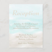 水彩熱帯ビーチ披露宴挿入カード エンクロージャーカード (裏面)