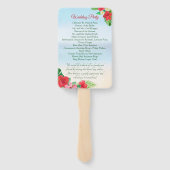 水彩熱帯ビーチ結婚フローラ ハンドファン (裏面)