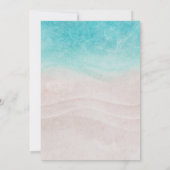 水彩熱帯ビーチ結婚式 セーブザデート (裏面)