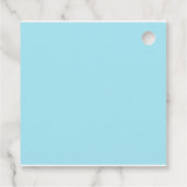 水彩熱帯ビーチ結婚式 フェイバータグ (裏面)