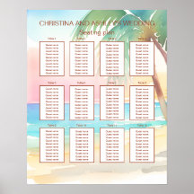 水彩熱帯ビーチ結婚式