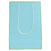 水彩熱帯ビーチ結婚式 ミディアムペーパーバッグ (裏面)