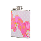水彩熱帯ピンクのフローラオ絵画キッド フラスク (左)
