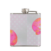 水彩熱帯ピンクのフローラオ絵画キッド フラスク (裏面)