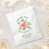 水彩熱帯ピンクハイビスカスハワイアン フェイバーバッグ (クリップ留めされた状態)