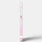 水彩熱帯ピンクフラミンゴのパーソナライズ名 Case-Mate iPhoneケース (裏面 / 左)