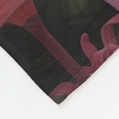 水彩熱帯ピンクフラミンゴロマンス フリースブランケット (角)