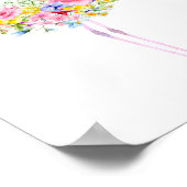 水彩熱帯ピンクフラミンゴ子供部屋ポスター ポスター (角)