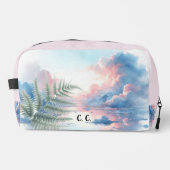 水彩熱帯ファーンアクセサリーポーチ ドップキット (正面)